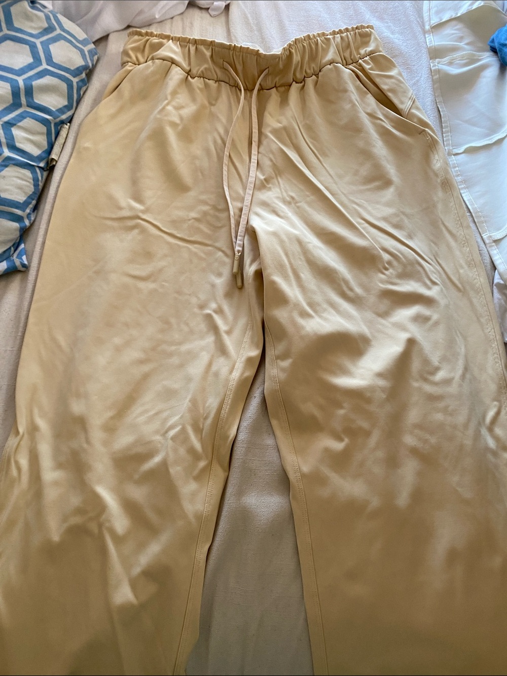 lululemon athletica Beige Drawstring Track Pants